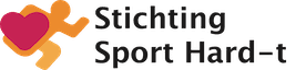 Logo van Stichting Sport Hard-t: een rennend figuurtje met een hart